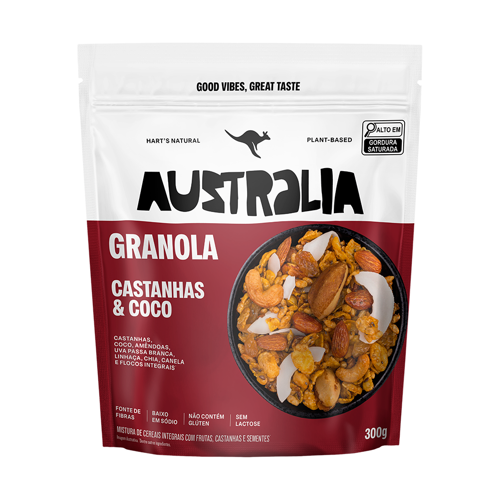 Australia Granola Castanhas & Coco