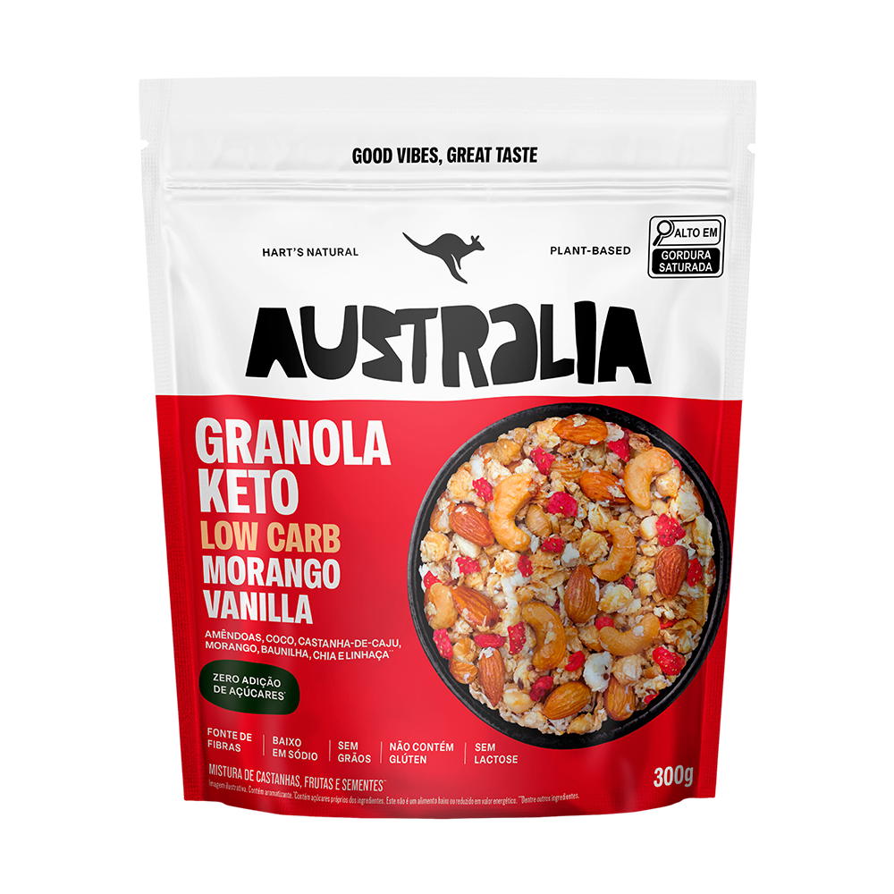 Australia Granola KETO Morango Vanilla