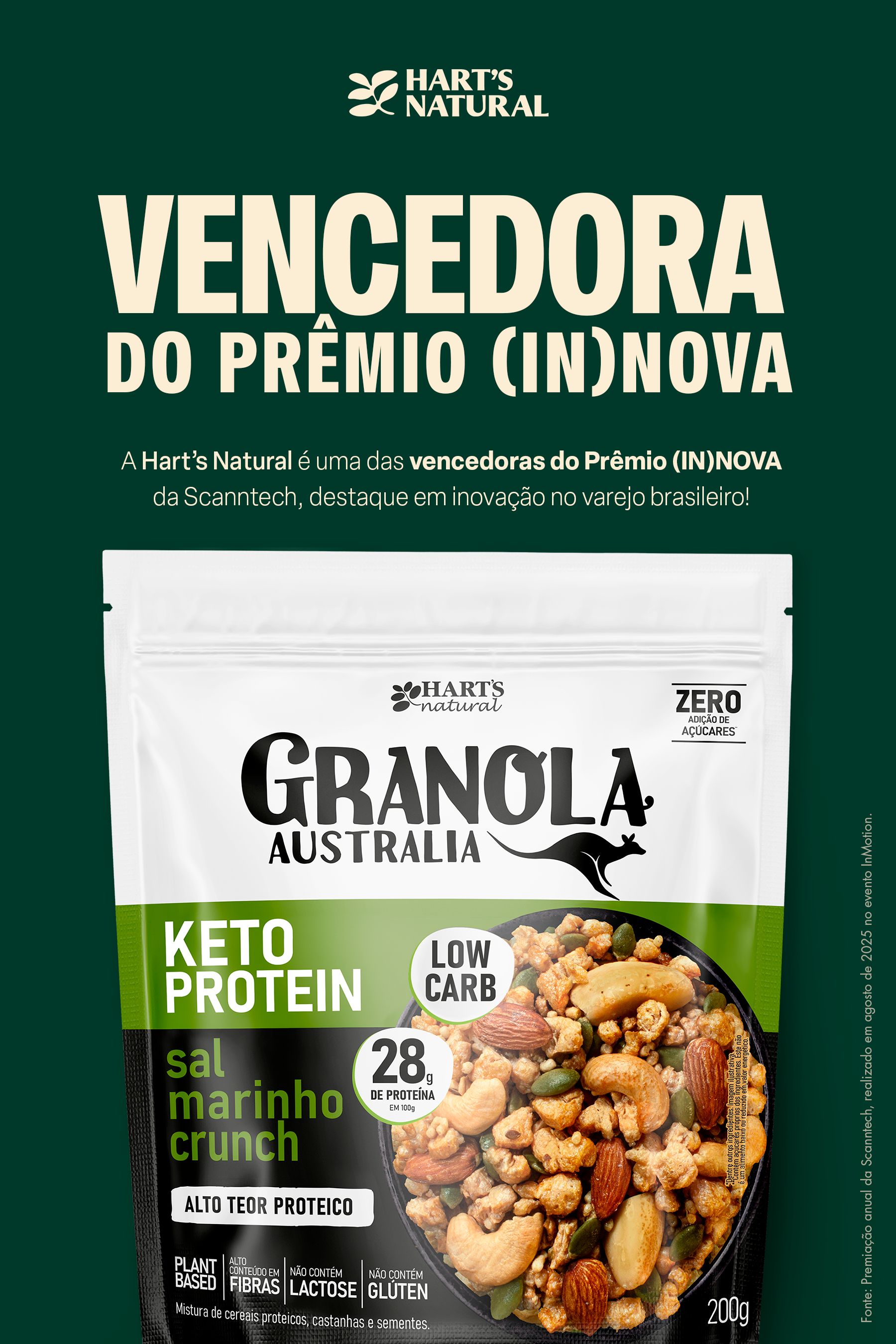 Australia Granola KETO Protein Sal Marinho (28g de PROTEÍNA)