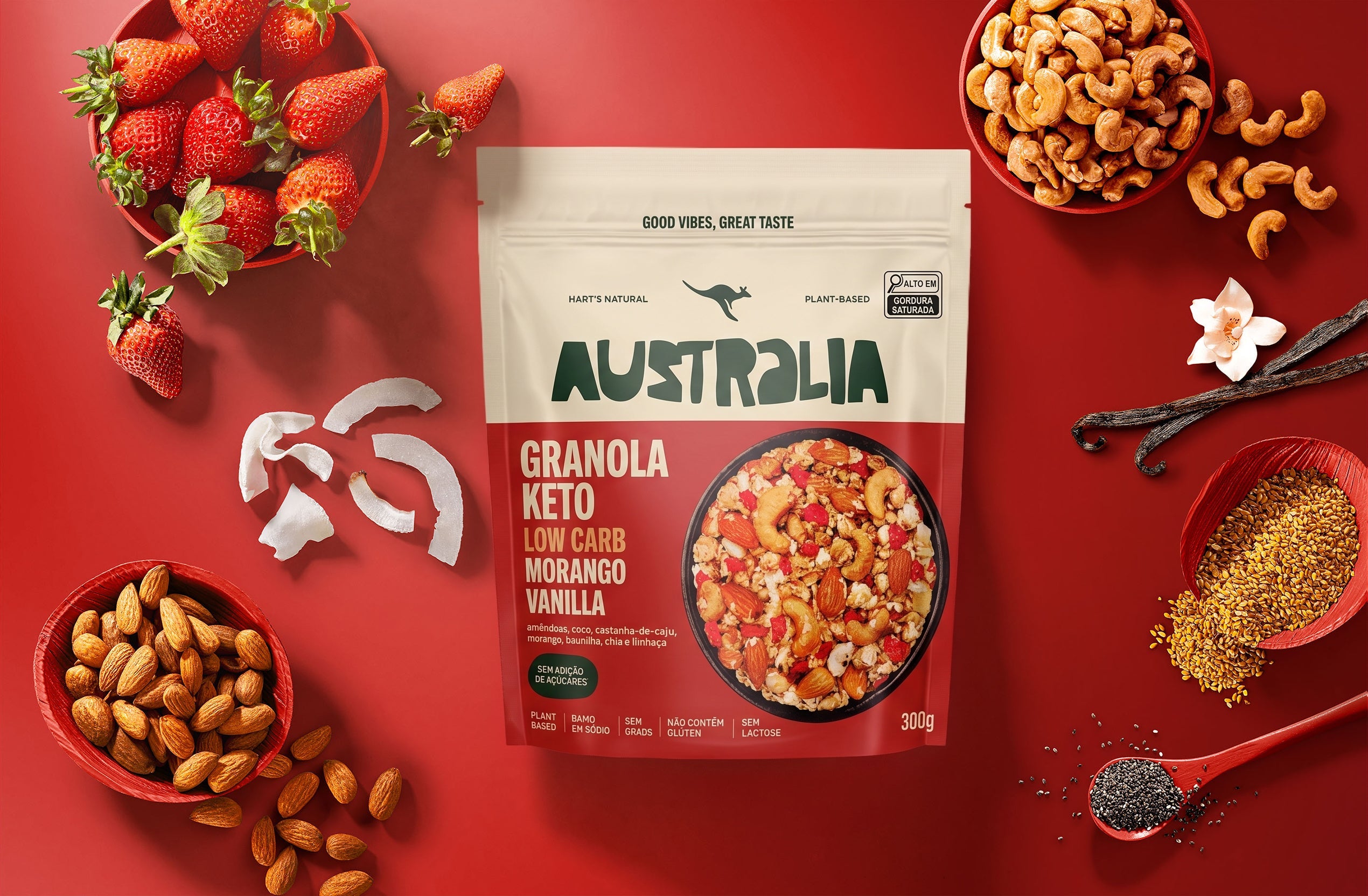 Menos açúcar. Sabor ainda em primeiro plano. — AUSTRALIA