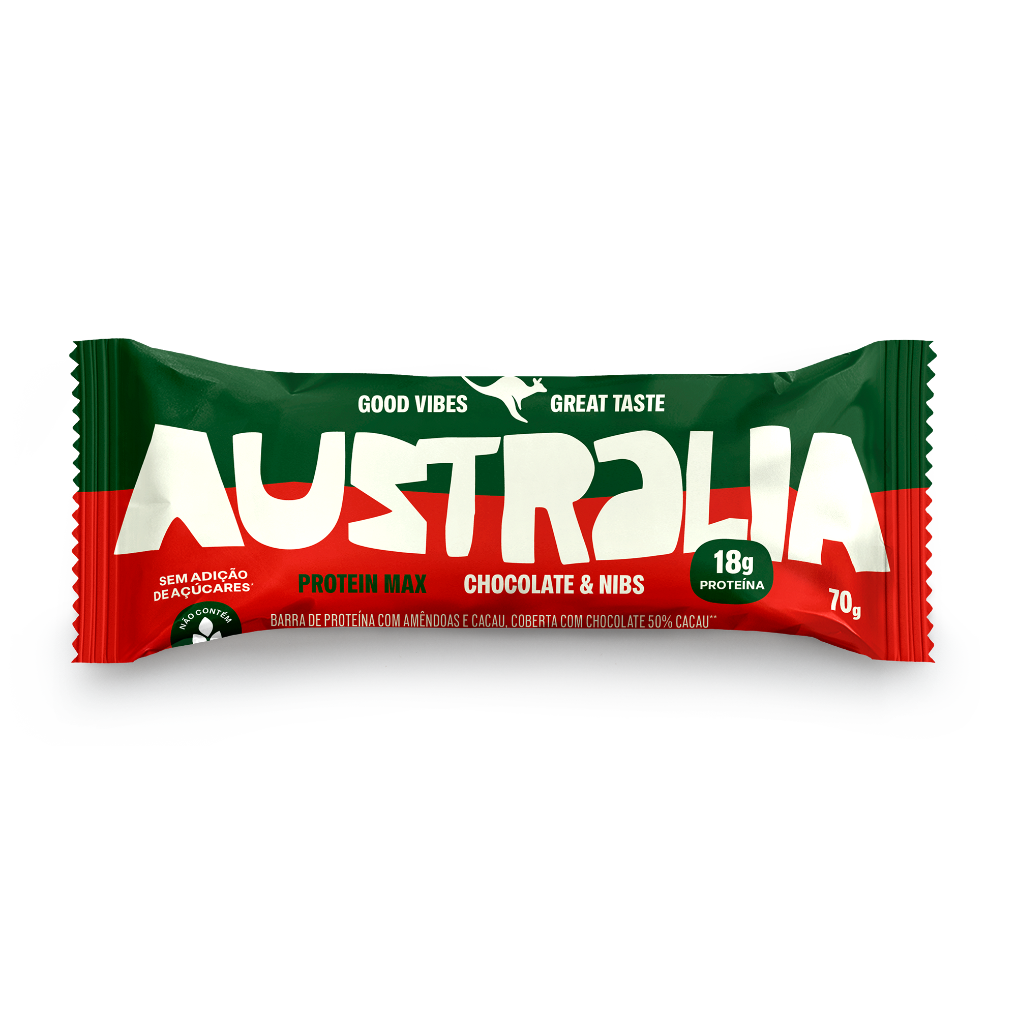 Protein Max - Chocolate & Nibs – 18g de Proteína, Zero Açúcar.