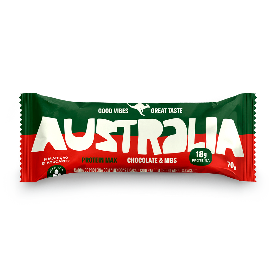 Australia Protein Max Chocolate & Nibs.
