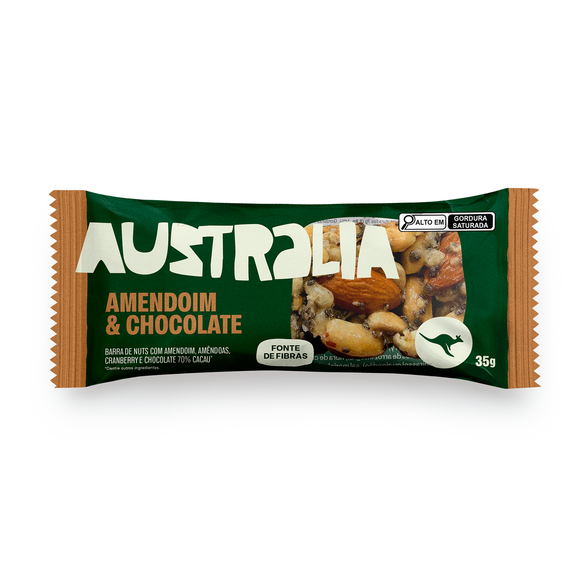 Australia Nuts Amendoim & Chocolate.