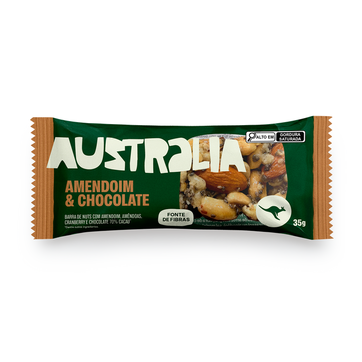 Australia Nuts Amendoim & Chocolate.