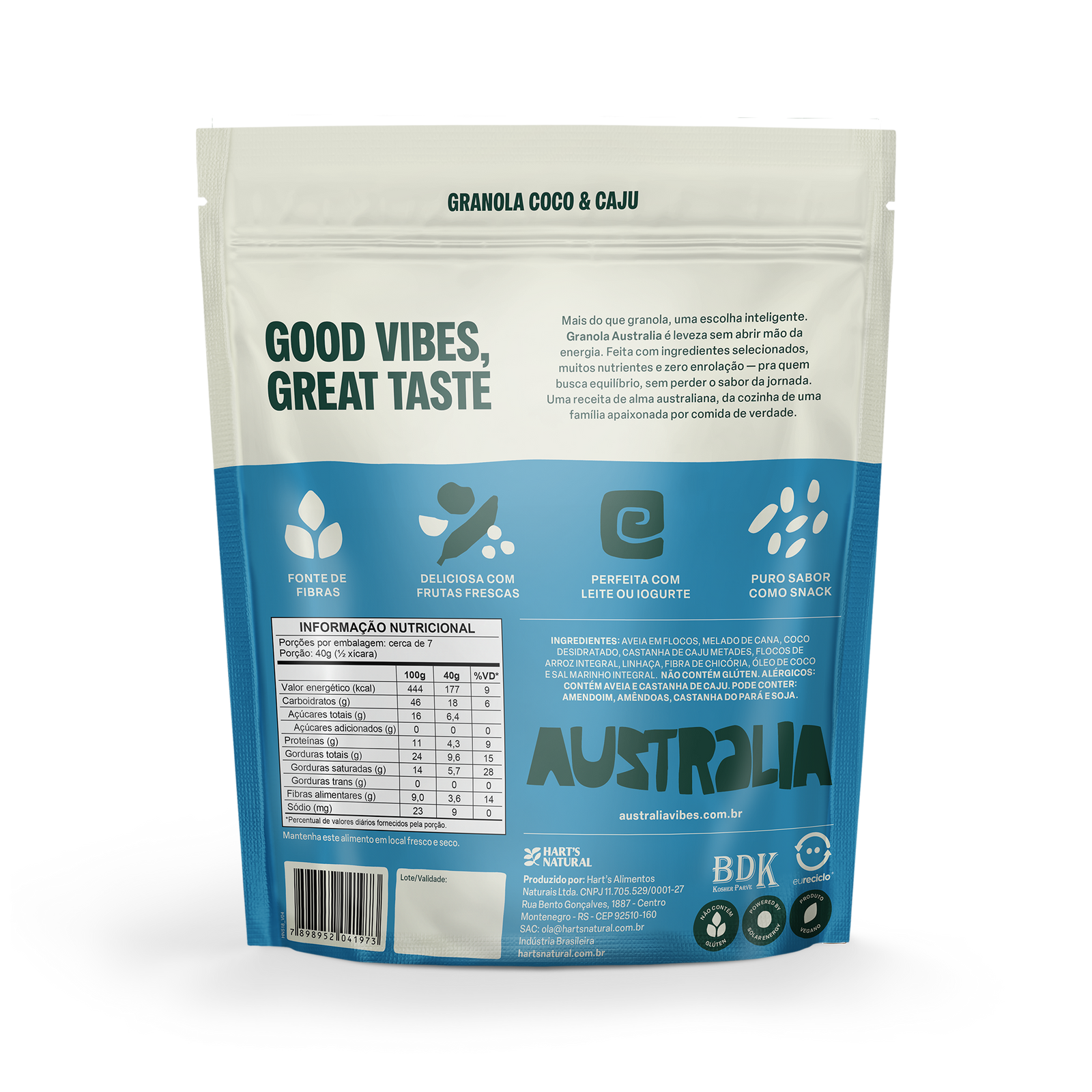 Australia granola coco e caju.