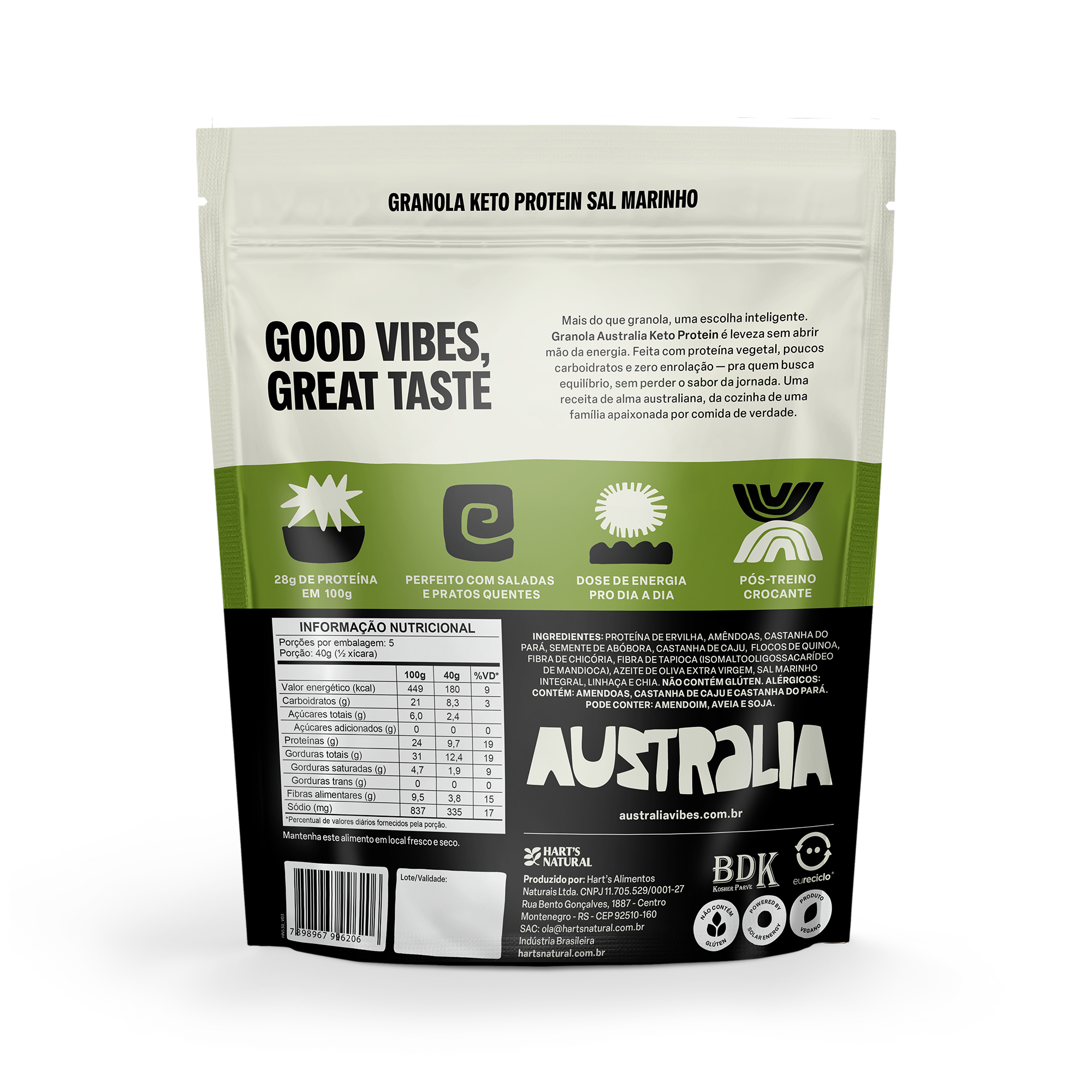 Australia Granola Keto Protein Sal Marinho