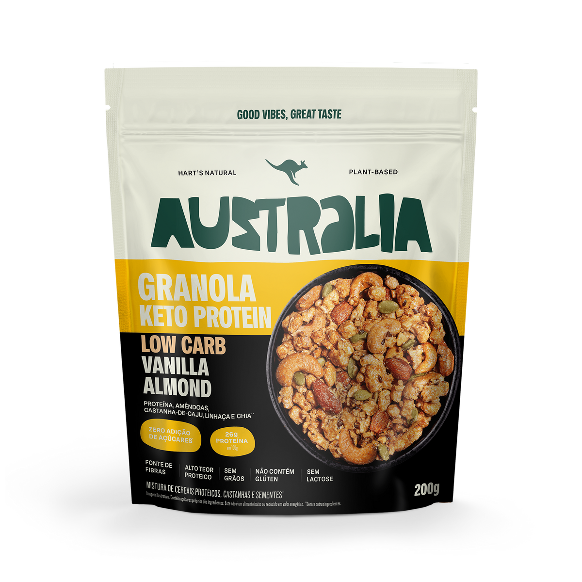 Australia Granola Keto Protein Baunilha & Amêndoas.