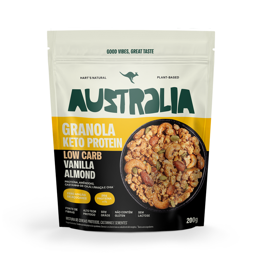 Australia Granola Keto Protein Baunilha & Amêndoas.
