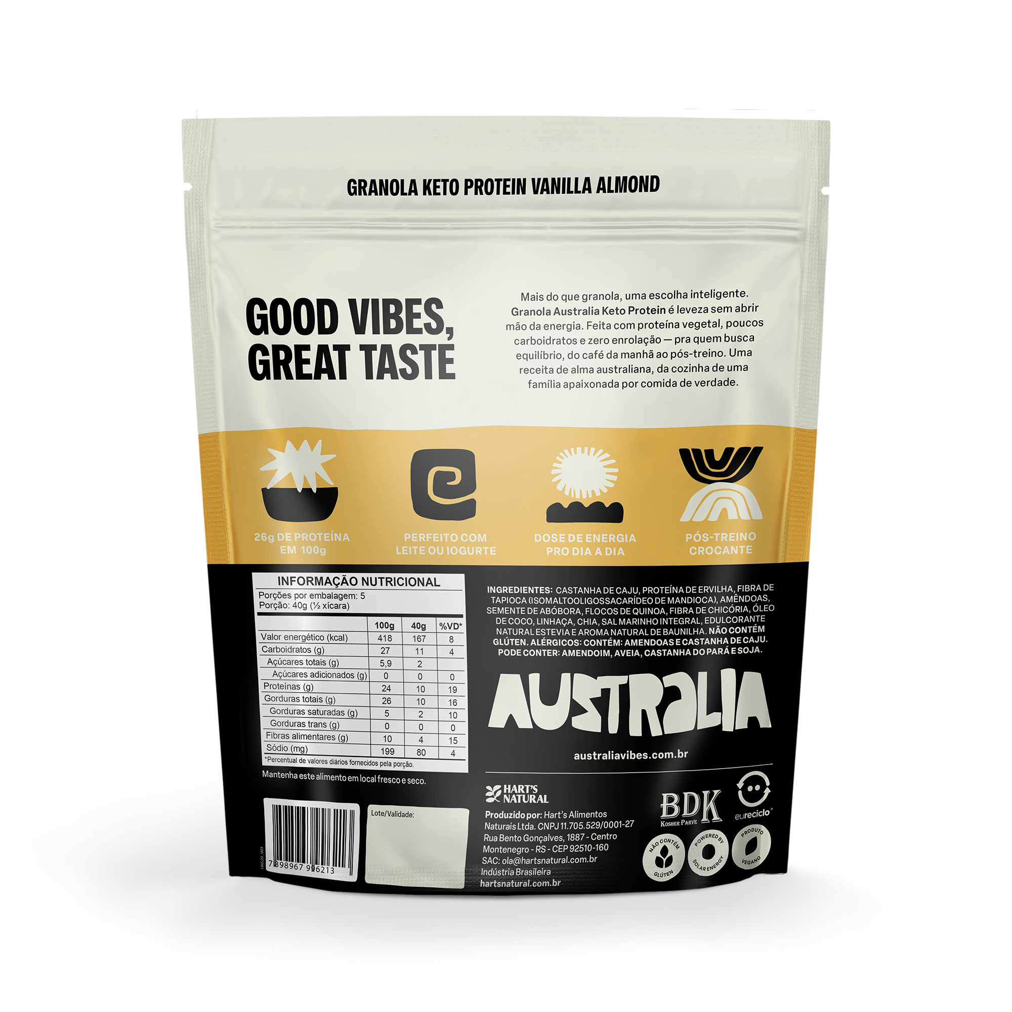 Australia Granola Keto Protein Baunilha & Amêndoas