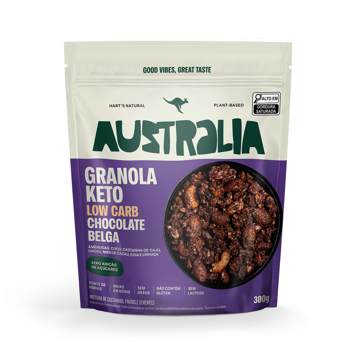Australia granola Keto chocolate belga.