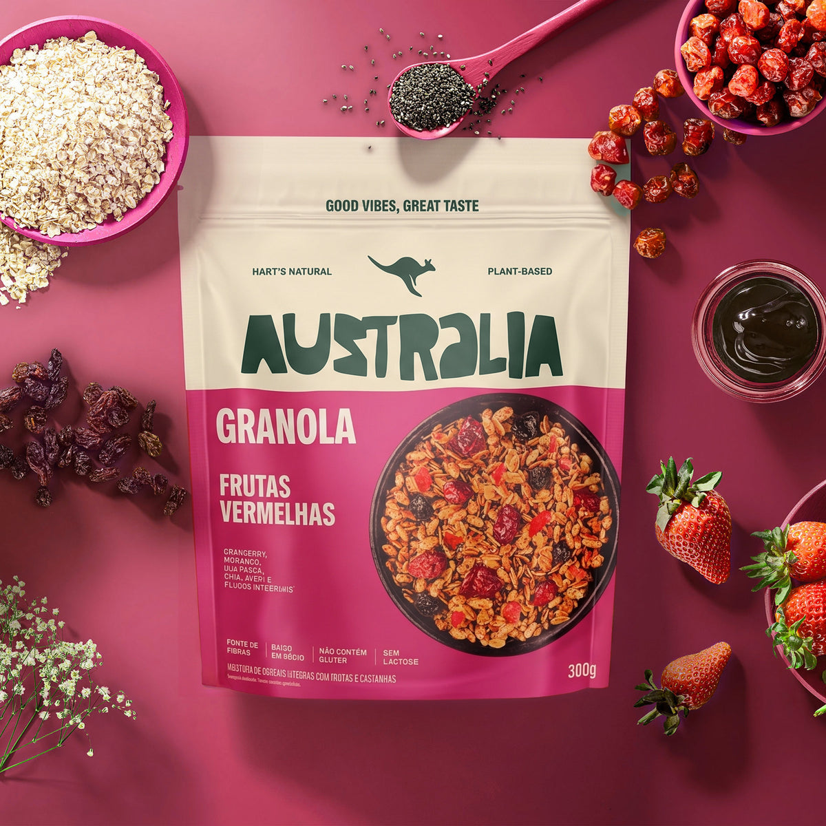 Australia Granola Frutas Vermelhas.