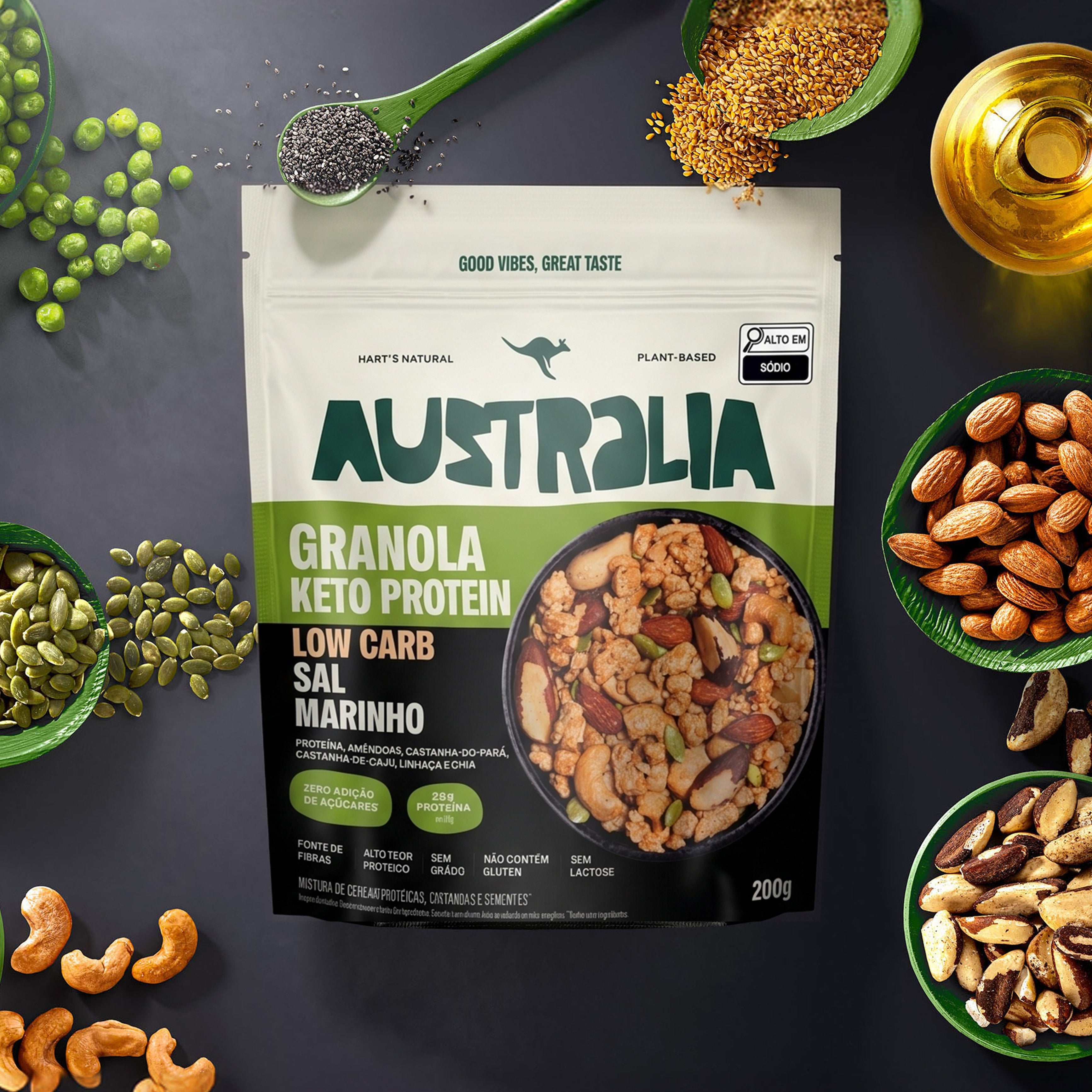 Australia Granola Keto Protein Sal Marinho