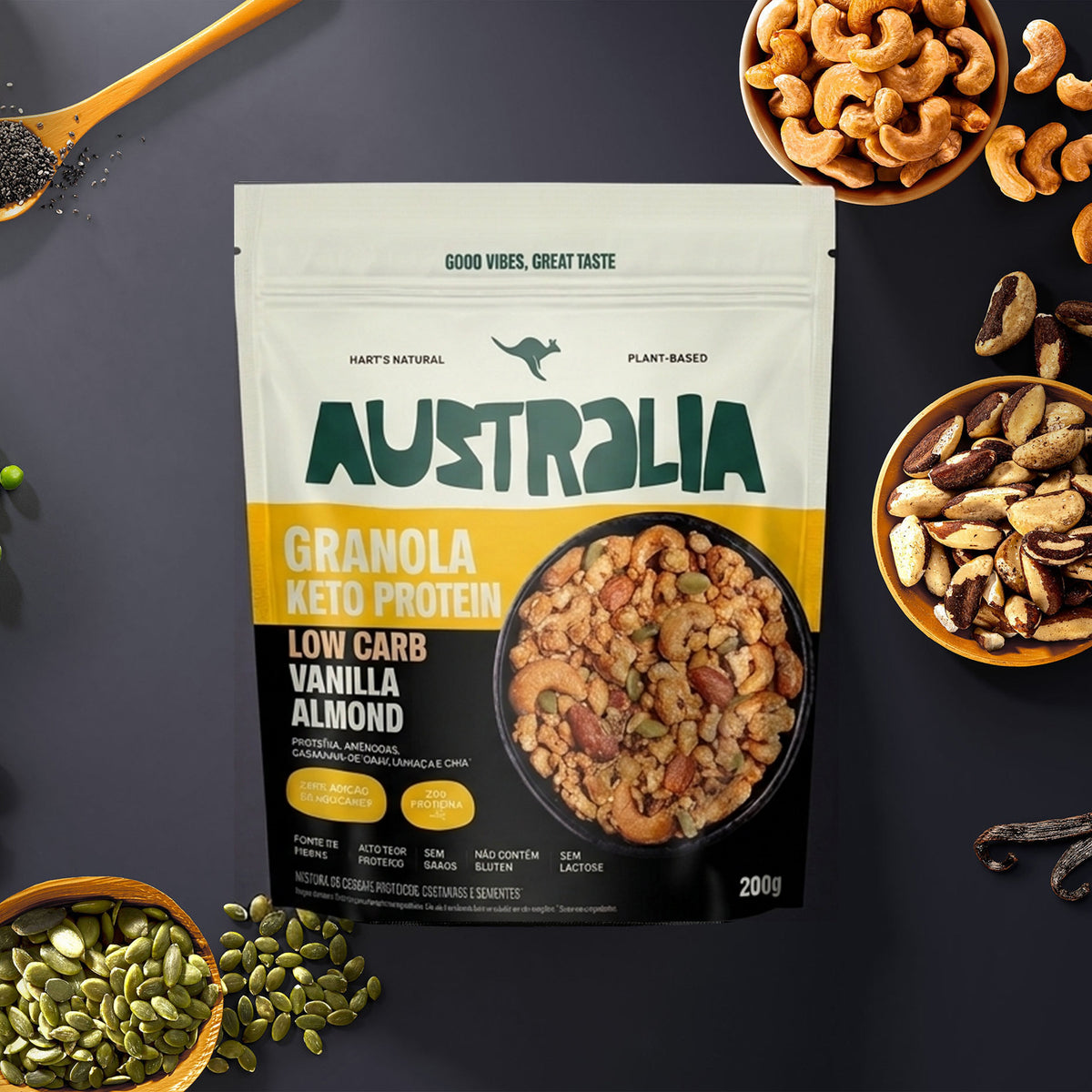 Australia Granola Keto Protein Baunilha & Amêndoas