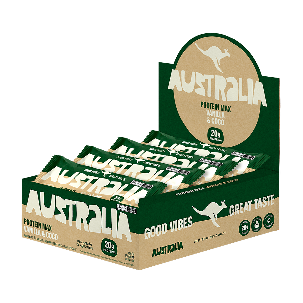 Australia Protein Max baunilha e coco.