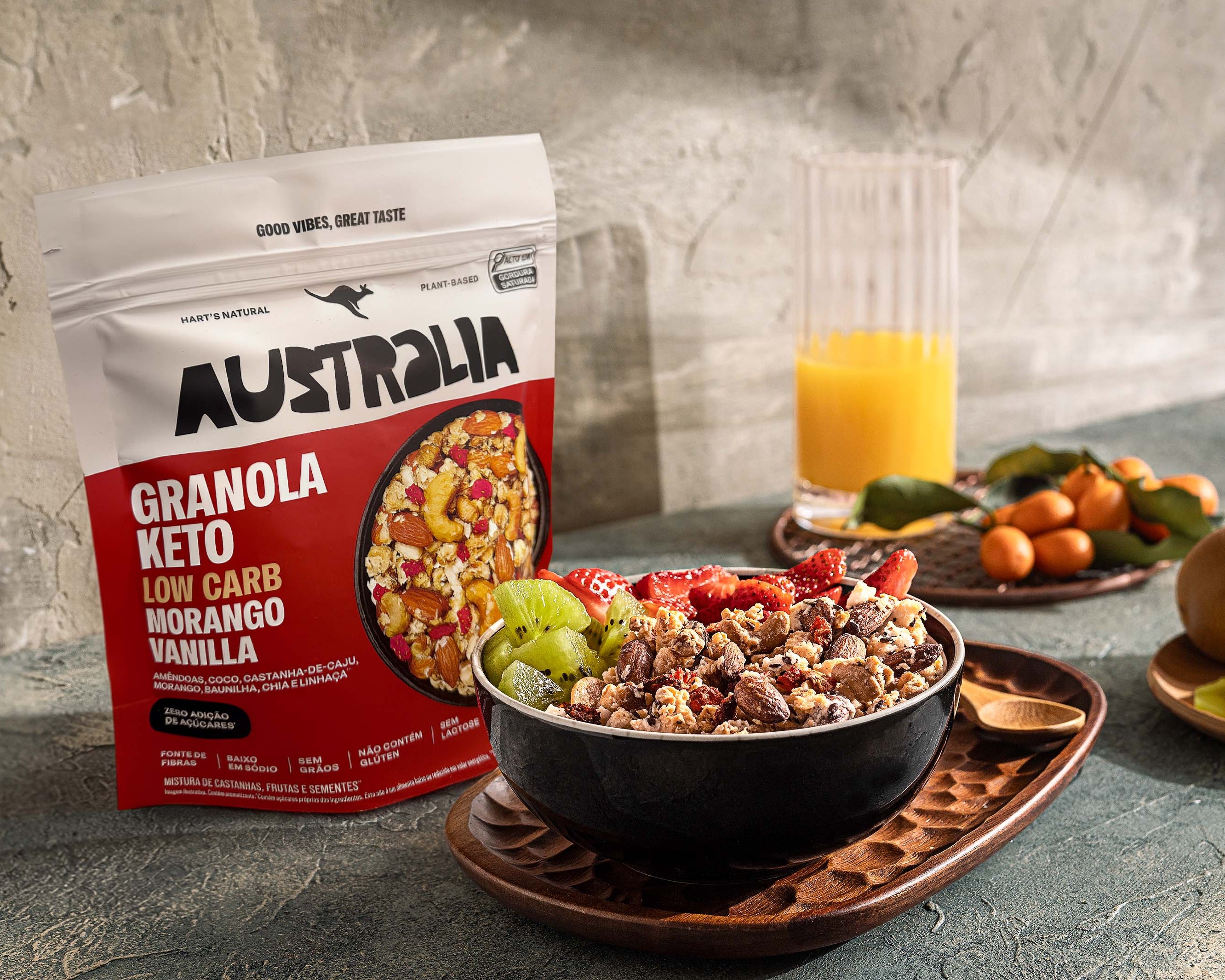 Australia Granola KETO Morango Vanilla